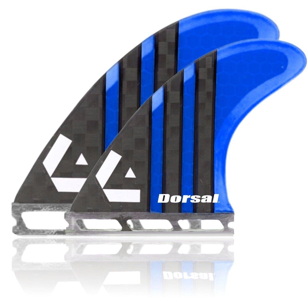 Dorsal Carbon Hexcore Quad Surfboard Fins (4) Honeycomb FUT Base Blue - DORSAL??½ Surf Shop - Dorsalfins.com??ç?ä