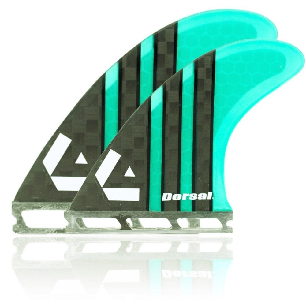 Dorsal Carbon Hexcore Quad Surfboard Fins (4) Honeycomb FUT Base Green - DORSAL??½ Surf Shop - Dorsalfins.com??ç?ä