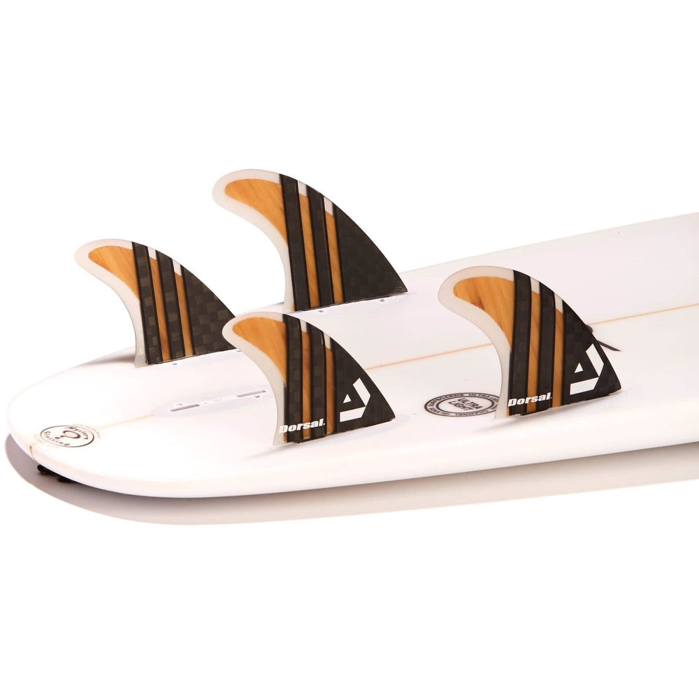 DORSAL Surfboard Fins Carbon (Bamboo) Quad Set (4) Honeycomb FCS Compatible Base - by DORSAL Surf Brand - Dorsalfins.com?ÇÄ