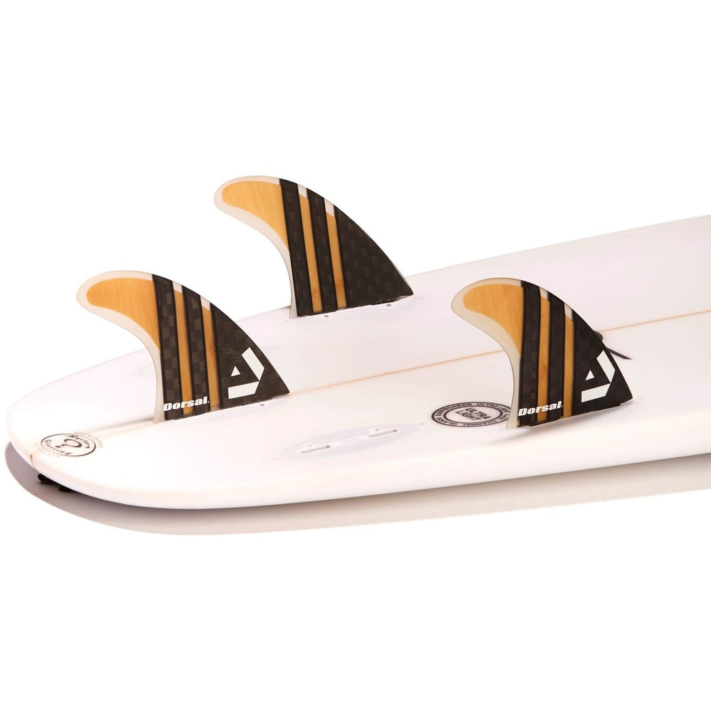 DORSAL Surfboard Fins Carbon Bamboo Thruster Set (3) Honeycomb Compatible FCS Base - by DORSAL Surf Brand - Dorsalfins.com?ÇÄ