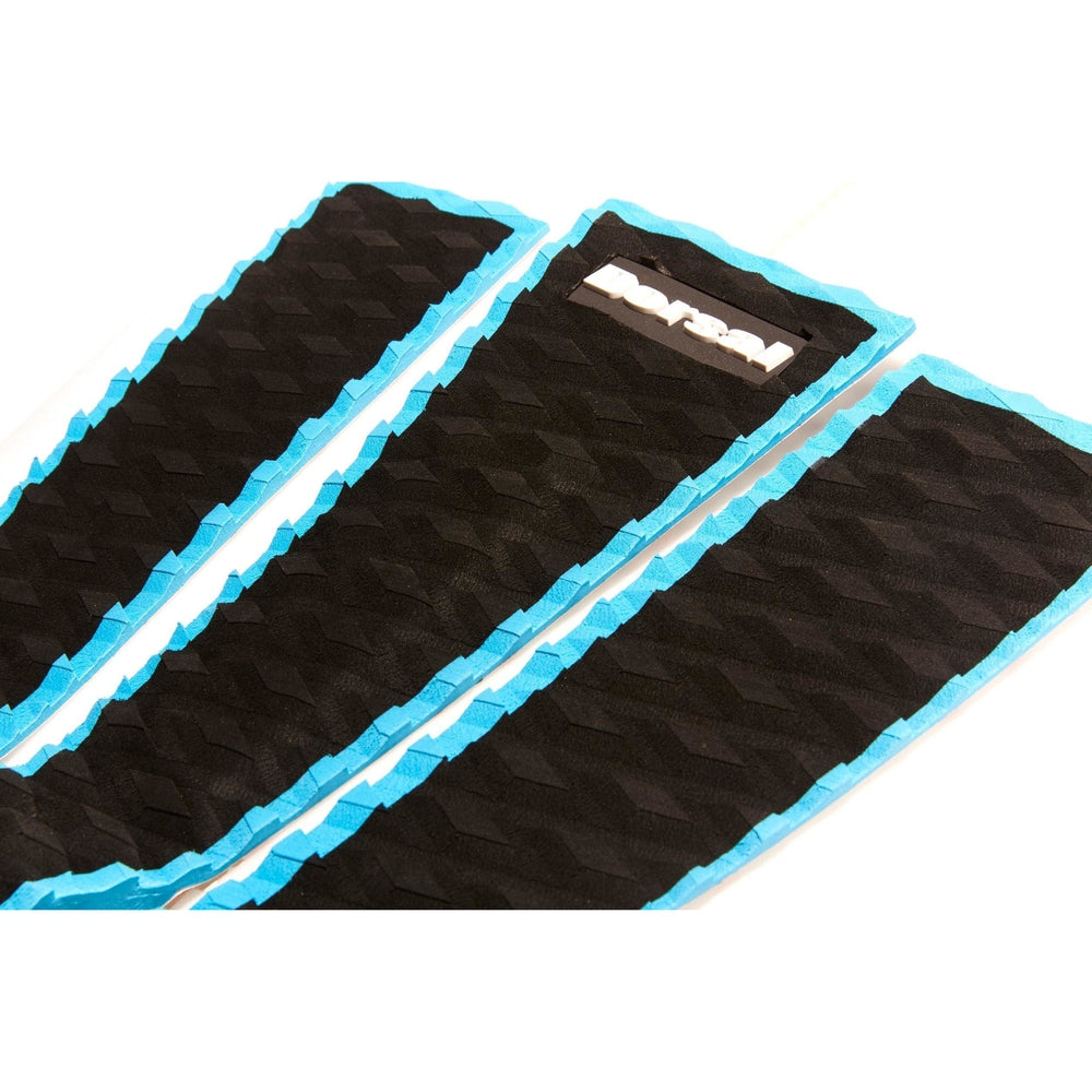 DORSAL Origin Pro Series 3 Peice Surfboard Traction Pad Black Slate Blue Outline - DORSAL??½ Surf Shop - Dorsalfins.com??ç?ä