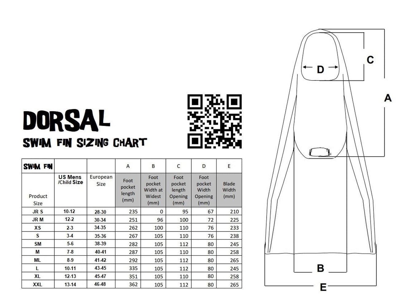 DORSAL Floating Long Swim Fins, Blue/Red, XXS (Jr. 10-12) - by DORSAL Surf Brand - Dorsalfins.com?ÇÄ